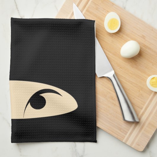 忍者顔 キッチンタオル (四つ折り)