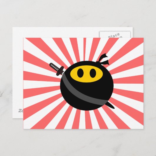 忍者顔 ポストカード (正面/裏面)