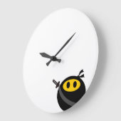 忍者顔 ラージ壁時計 (傾斜)