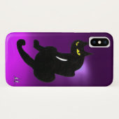 忍者黒猫パープル Case-Mate iPhoneケース (裏面(横))