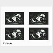 忍者300 forum白黒ステッカー 長方形シール (シート)