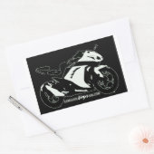 忍者300 forum白黒ステッカー 長方形シール (封筒)