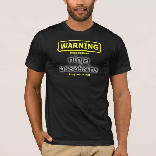 忍者 おもしろい暗殺者Tシャツ ユーモア Tシャツ (正面)