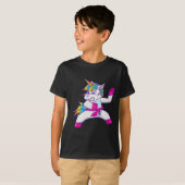忍者 ユニコーン 空手 テコンドー カンフー 格闘技 ユニコーン Tシャツ (正面フル)