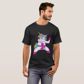忍者 ユニコーン 空手 テコンドー カンフー 格闘技 ユニコーン Tシャツ (正面フル)