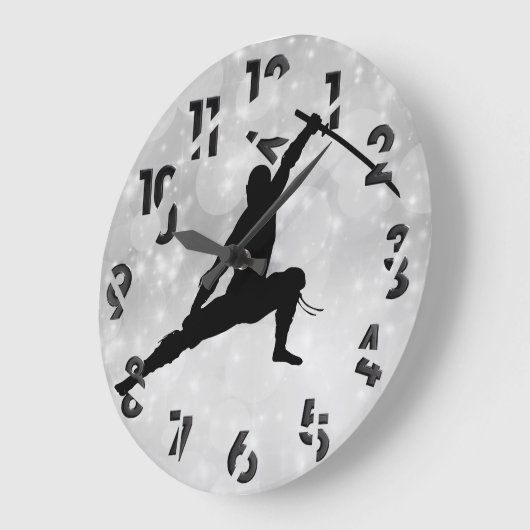 忍者 ラージ壁時計 (傾斜)