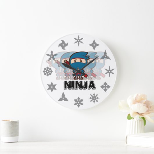 忍者 ラージ壁時計 (ホーム)