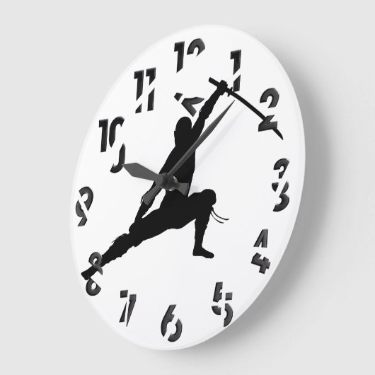 忍者 ラージ壁時計 (傾斜)