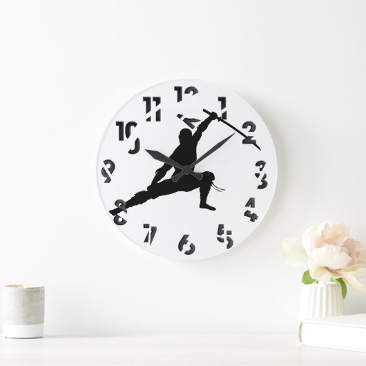 忍者 ラージ壁時計 (ホーム)