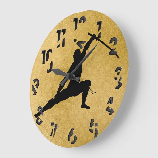 忍者 ラージ壁時計 (傾斜)