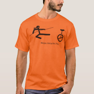 "忍者。 一輪車。 ええ"。 ワイシャツ Tシャツ