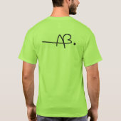 "忍者。 一輪車。 ええ"。 石灰のワイシャツ Tシャツ (裏面)