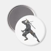 忍者~忍者2武術アーツウォリアーファンタジーアート マグネット (正面/裏面)