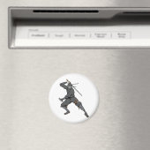 忍者~忍者2武術アーツウォリアーファンタジーアート マグネット (インサイチュ (食洗機))