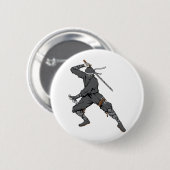 忍者~忍者2武術アーツウォリアーファンタジーアート 缶バッジ (正面&裏面)