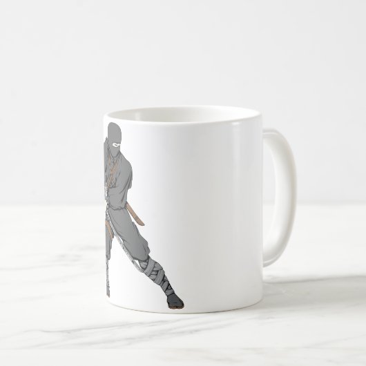 忍者~忍者6武術アーツウォリアーファンタジーアート コーヒーマグカップ (正面右)