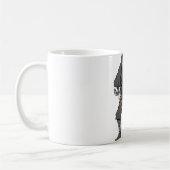 忍者~忍者6武術アーツウォリアーファンタジーアート コーヒーマグカップ (左)