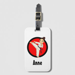 忍者/空手少女のラゲージタグ ラゲッジタグ
