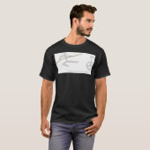 "忍者。 Unicyles。 ええ"。 黒のワイシャツ Tシャツ (正面フル)