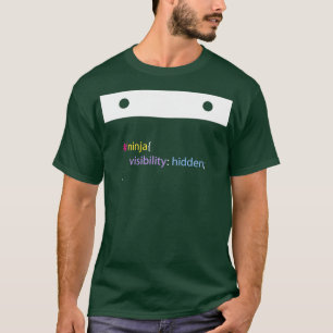 忍者CSSプロおもしろいグラミングジョークのダークカラー Tシャツ