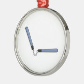 忍者Nunchucks メタルオーナメント (左)