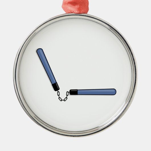 忍者Nunchucks メタルオーナメント (正面)