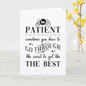 忍耐ことわざが我慢強い カード (黄色い花)