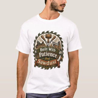 「忍耐とおがくずで作る」ウッドワーカーTシャツ Tシャツ