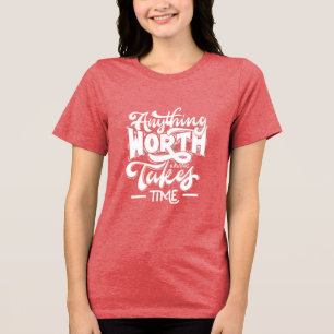 忍耐と粘感動的り強いTシャツ トライブレンドTシャツ