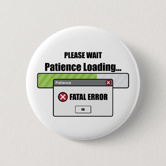 忍耐のローディング 缶バッジ (正面)