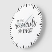 忍耐の報酬の努力、成功の抱擁モチベーション ラージ壁時計 (傾斜)
