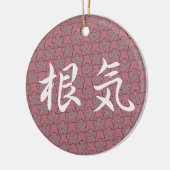 忍耐の日本のなプラム花のオーナメント セラミックオーナメント (左)