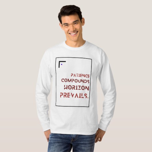 忍耐は利益を生む Tシャツ | 投資家へのギフト (正面フル)