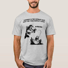 "忍耐は究極のエサ" フィッシャーマン Tシャツ