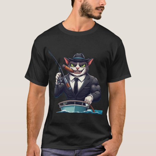 忍耐は美徳 釣りはその証 Tシャツ (正面)