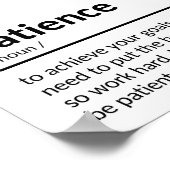 忍耐やる気を起こさせる引用文 ポスター (角)