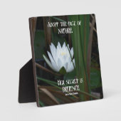 忍耐エマーソン感動的引用文ロータス フォトプラーク (正面)