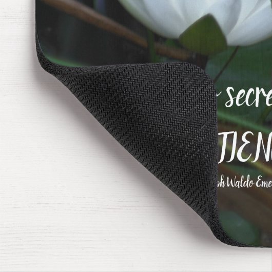 忍耐エマーソン感動的引用文ロータス マウスパッド (コーナー)