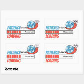 忍耐カタツムリおもしろいギフトパーソナライズされた積み 長方形シール (シート)