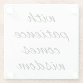 忍耐ガラスのコースターで ガラスコースター (裏面)