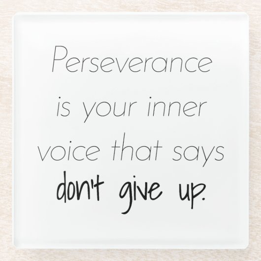 忍耐ガラスコースター ガラスコースター (正面)