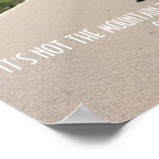 忍耐サイクリングやる気を起こさせる引用文 ポスター (角)