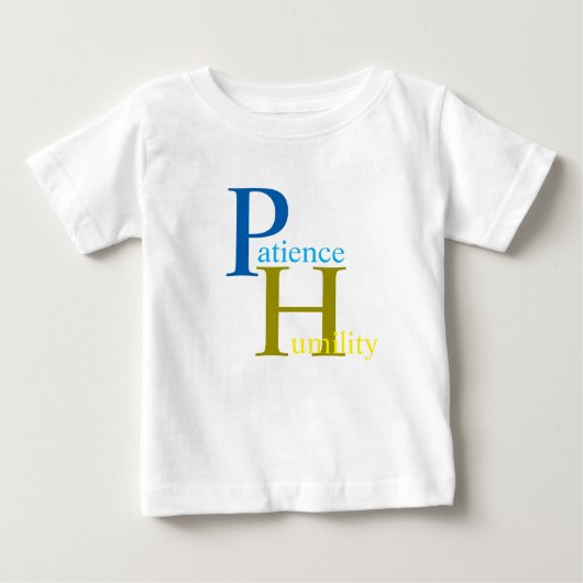 忍耐トドラードレス白 ベビーTシャツ (正面)