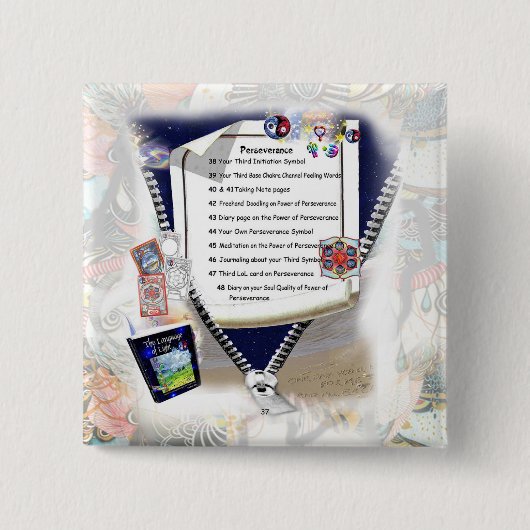 忍耐ボタン 缶バッジ (正面)