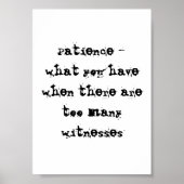 忍耐ポスター ポスター (正面)