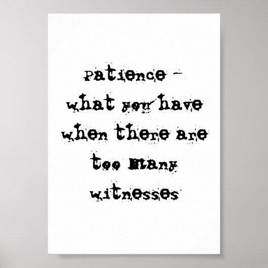 忍耐ポスター ポスター (正面)