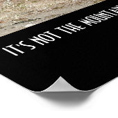 忍耐マウンテン登山やる気を起こさせる引用文 ポスター (角)