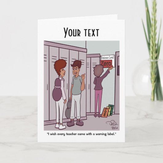 忍耐レベル折り畳みグリーティングカード カード (正面)