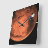 忍耐ローバーのクルーズステージをキャスト。 スクエア壁時計 (傾斜)