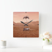 忍耐ローバーは無事に火星に着陸した。 スクエア壁時計 (ホーム)